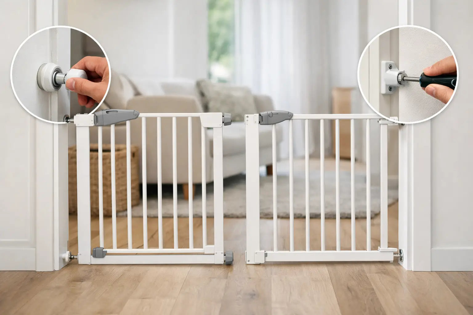 Babygitter trykmonteret eller skruet?