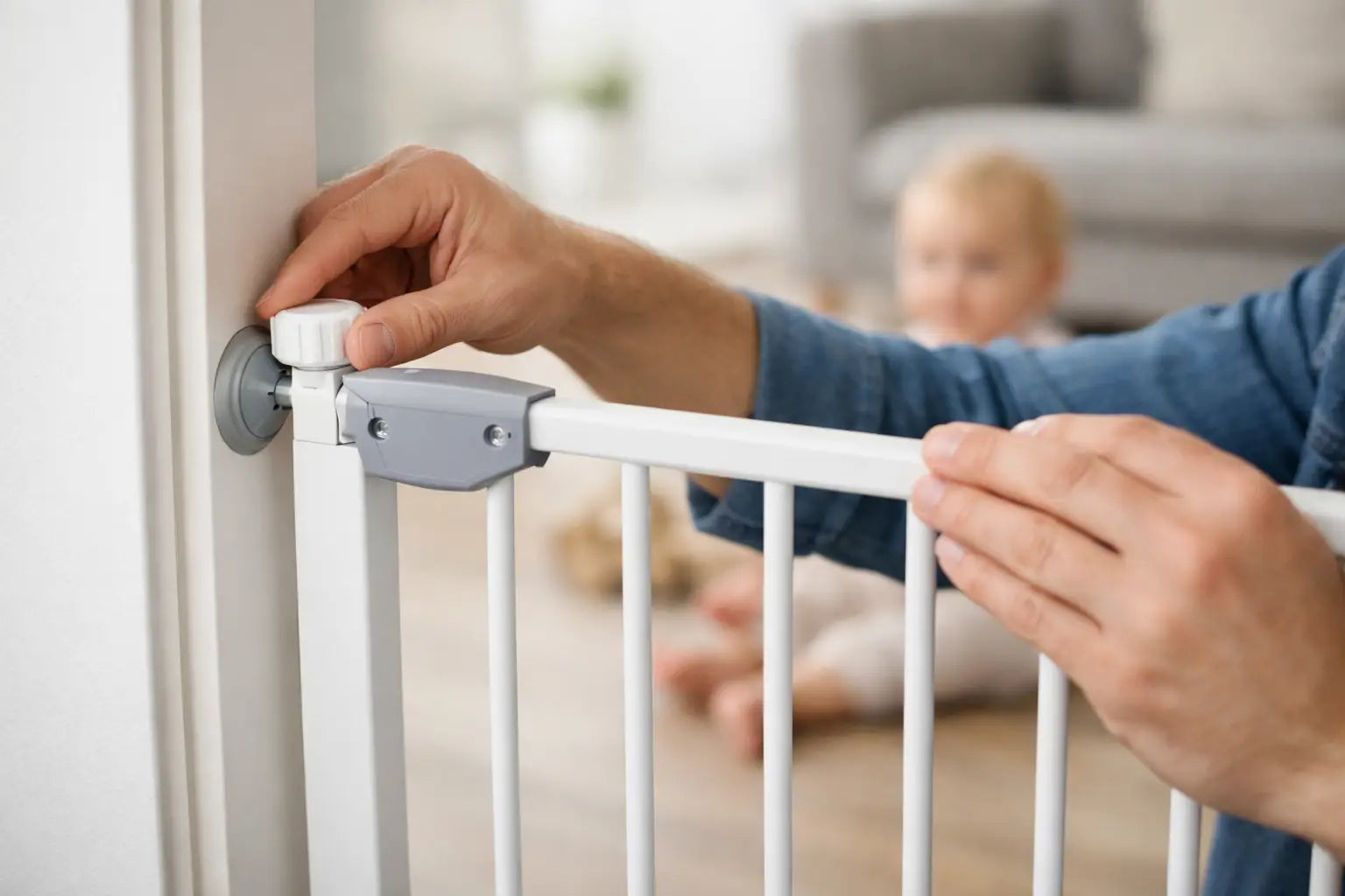 Monter babygitter uden boring - sådan gør du