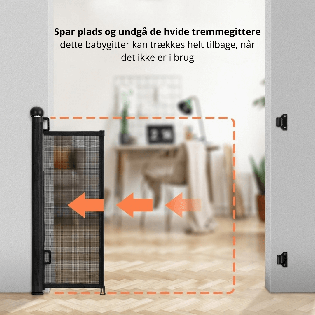 Udtrækkelig babygitter