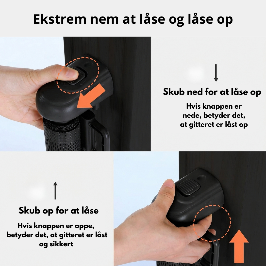 Udtrækkelig babygitter