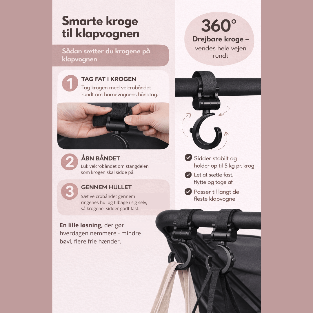 Kroge til barnevogn (2-pak)