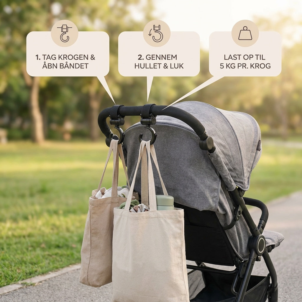 Kroge til barnevogn (2-pak)