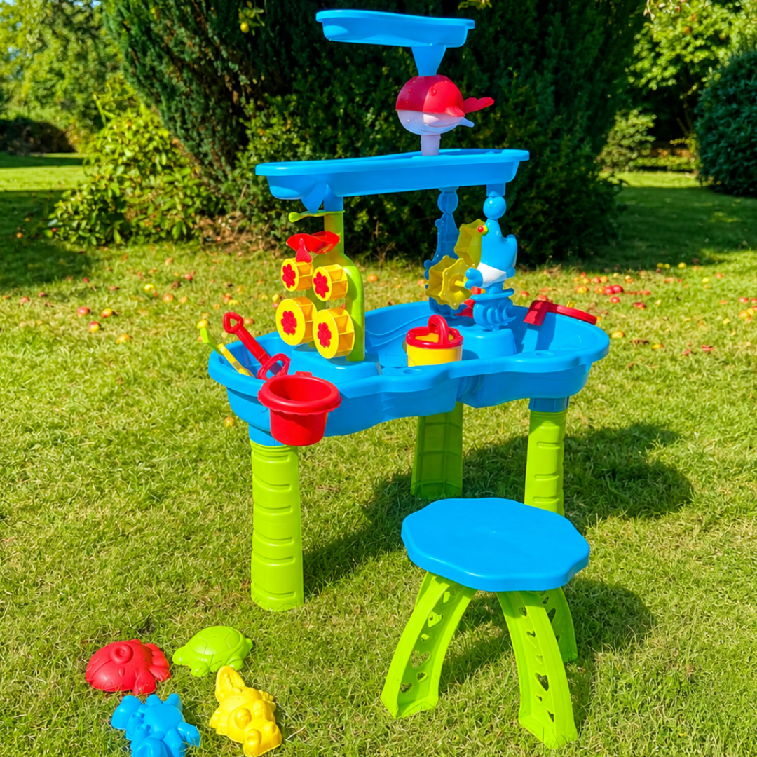Vandlegebord med stol + 14 ekstra dele - Famli